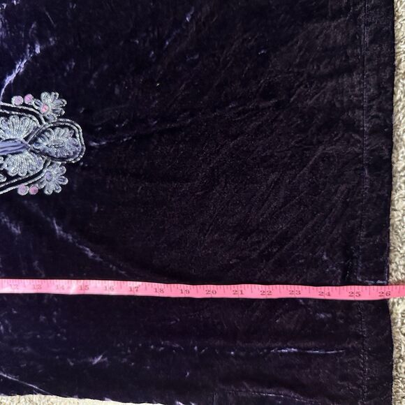 Chicos tunic Women 1 Purple Romance Velvet beaded whimsigoth Witchy Fairy Stevie - Picture 5 of 8